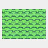 クリスマスUFOホーホソーサー飛んでいるエイリアンカスタム ラッピングペーパーシート (正面2)