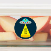 クリスマスUFOホーホソーサー飛んでいるエイリアンカスタム ラベル (貼付)