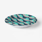 クリスマスUFOホーホソーサー飛んでいるエイリアンパターン(の模様が)ある ペーパーボウル (傾斜あり)