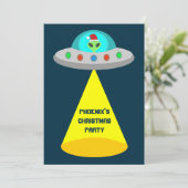 クリスマスUFOホーホーエイリアンソーサー飛んでいる 招待状 (スタンド正面)