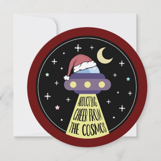 クリスマスUFO おもしろい シーズンカード (正面)