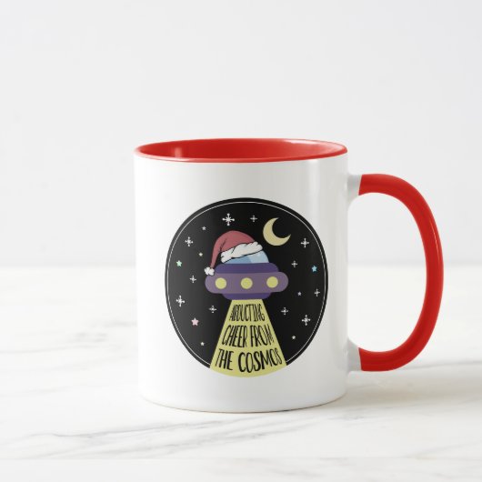 クリスマスUFO おもしろい マグカップ (右)
