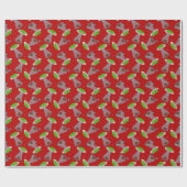 クリスマスUFO_red ラッピングペーパー (フラット)