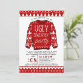 クリスマスuglyレッドスウェター ホリデーパーティー 招待状 (スタンド正面)