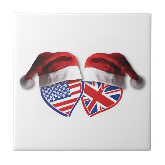 クリスマスUK USA愛国的な熱 タイル (正面)