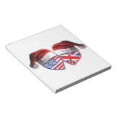 クリスマスUK USA愛国的な熱 ノートパッド (アングル)