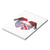 クリスマスUK USA愛国的な熱 ノートパッド (回転)