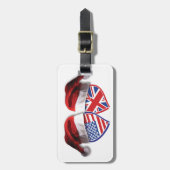 クリスマスUK USA愛国的な熱 ラゲッジタグ (正面縦)