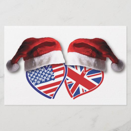 クリスマスUK USA愛国的な熱 便箋 (正面)