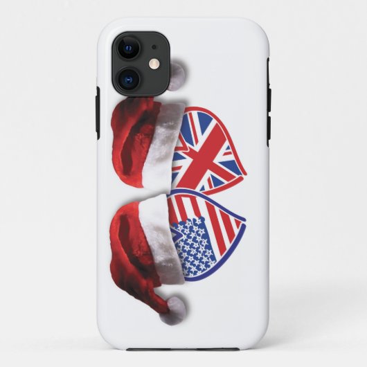 クリスマスUK USA愛国的な熱 Case-Mate iPhoneケース (裏面)