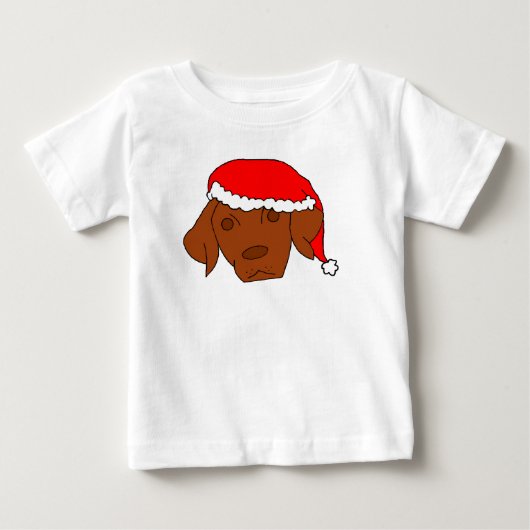 クリスマスVizsla ベビーTシャツ (正面)