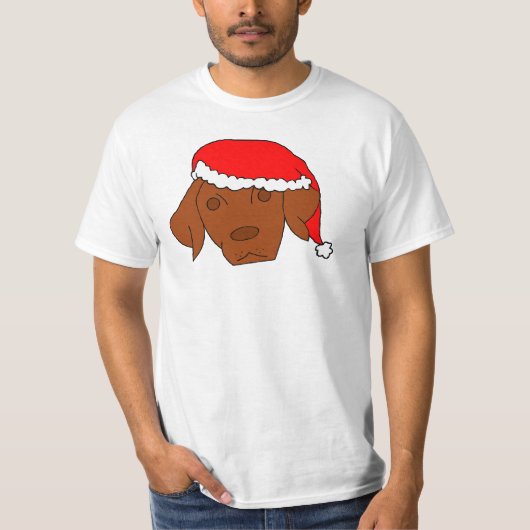クリスマスVizsla Tシャツ (正面)