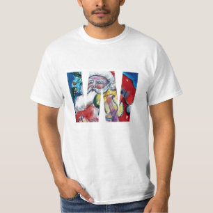 クリスマスW文字/SANTAクラウスとVIOLIN MONOGRAM Tシャツ