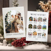 クリスマスWhat a Year金ゴールド12モダン写真 シーズンカード