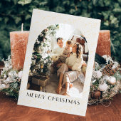 クリスマスWhat a Year金ゴールド12モダン写真 シーズンカード