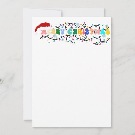 クリスマスxマス、トナカイ、サンタクロース シーズンカード (正面)