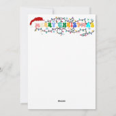 クリスマスxマス、トナカイ、サンタクロース シーズンカード (裏面)