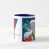 クリスマスYレター/バイオリンモノグラム付きサンタ マグカップ (中央)