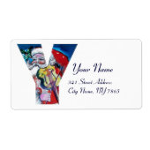 クリスマスY文字/SANTAクラウスとVIOLIN MONOGRAM ラベル (正面)