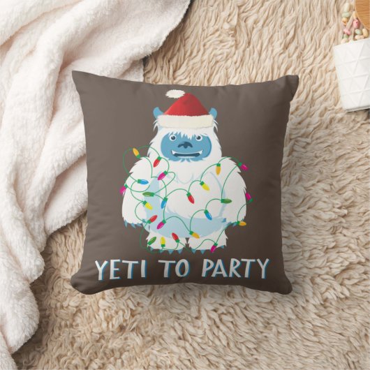 クリスマスYetiへパーティーTシャツかわいいYeti forクリスマス クッション (ブランケット)