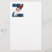 クリスマスZレター/赤いリボン付きサンタクロース 便箋 (正面)