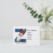 クリスマスZレター/赤いリボン付きサンタクロース 名刺 (スタンド正面)