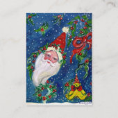 クリスマスZレター/赤いリボン付きサンタクロース 名刺 (裏面)