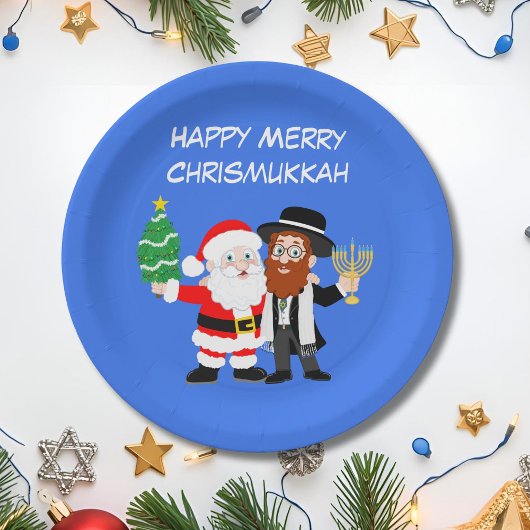 クリスマッカ サンタとラビの祝祭パーティ ペーパープレート