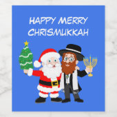 クリスマッカ サンタとラビの祝祭パーティ ワインラベル (シングルラベル)
