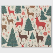 クリスマデコレーションラッピング紙 ラッピングペーパー (フラット)