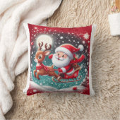 クリスマデザインピロー&プーフ クッション (ブランケット)