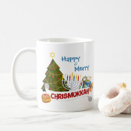クリスマヌカの幸せな祝祭 コーヒーマグカップ
