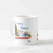 クリスマヌカの幸せな祝祭 コーヒーマグカップ (正面左)