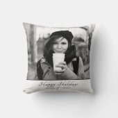 クリスマパーソナライズされたスカスタム・ホリデー・フォト・カード クッション (正面)