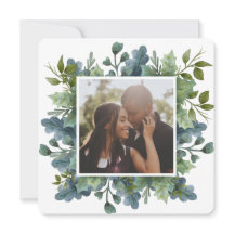 クリスマパーソナライズされたスブルー緑葉の写真