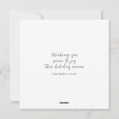 クリスマパーソナライズされたスモダンブルー写真 シーズンカード (裏面)