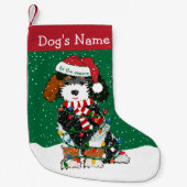 クリスマパーソナライズされたスライトベルネドードル スモールクリスマスストッキング (正面)