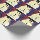 クリスマパーソナライズされたス雪だるま ラッピングペーパー (角)