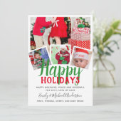 クリスマフォトコラージュテンプレートグリーティング招待状 招待状 (スタンド正面)