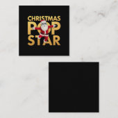 クリスマポップ・アートのススターかわいい&ホカラフルリデイ スクエア名刺 (正面/裏面)