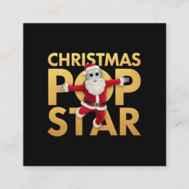 クリスマポップ・アートのススターかわいい&ホカラフルリデイ スクエア名刺