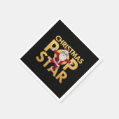 クリスマポップ・アートのススターかわいい&ホカラフルリデイ スタンダードカクテルナプキン (角)