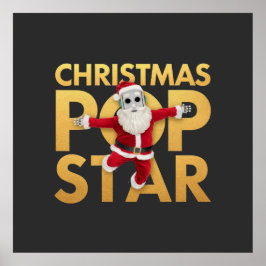 クリスマポップ・アートのススターかわいい&ホカラフルリデイ ポスター