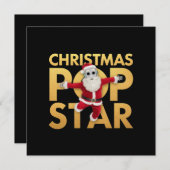 クリスマポップ・アートのススターかわいい&ホカラフルリデイ 招待状 (正面/裏面)