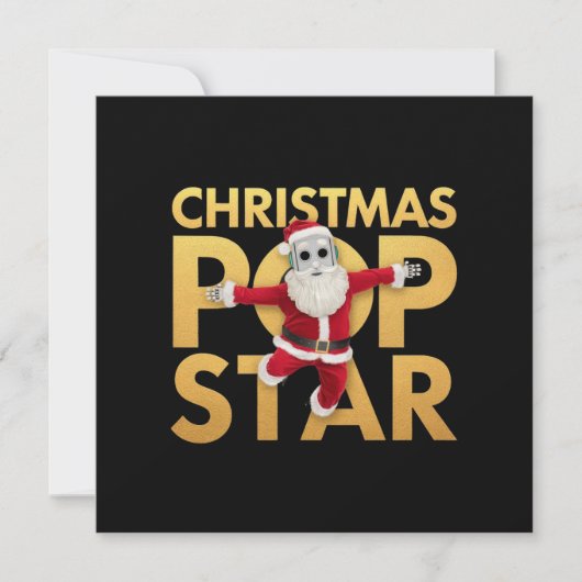 クリスマポップ・アートのススターかわいい&ホカラフルリデイ 招待状 (正面)