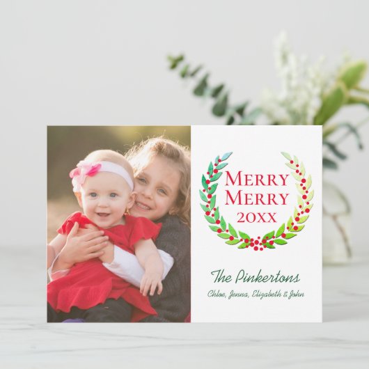 クリスマメリースメリー・ローレルリース家族の写真 シーズンカード (スタンド正面)