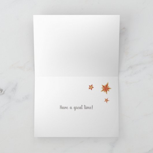 クリスマメリー文字ベースのデザインホリデーカード シーズンカード (内部)