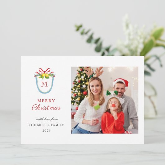 クリスマモノグラムのスレモンクレストホリデイ シーズンカード (スタンド正面)
