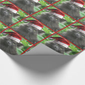 クリスマロシアのスブルーの長毛猫 ラッピングペーパー (角)