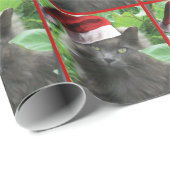 クリスマロシアのスブルーの長毛猫 ラッピングペーパー (ロールコーナー)